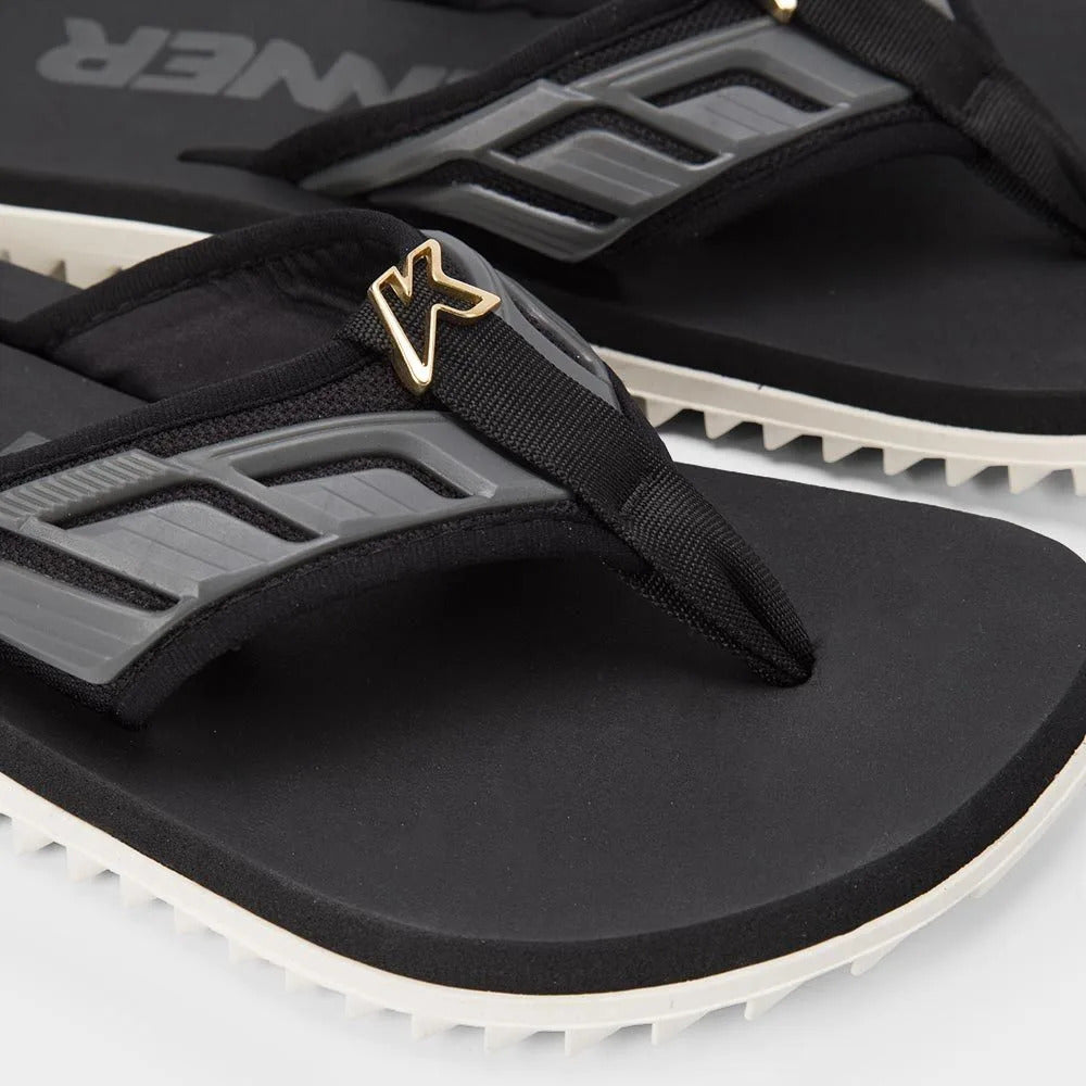 Kenner Kivah Full Force DKD-08 – Sandália Masculina Branco/Preto/Grafite