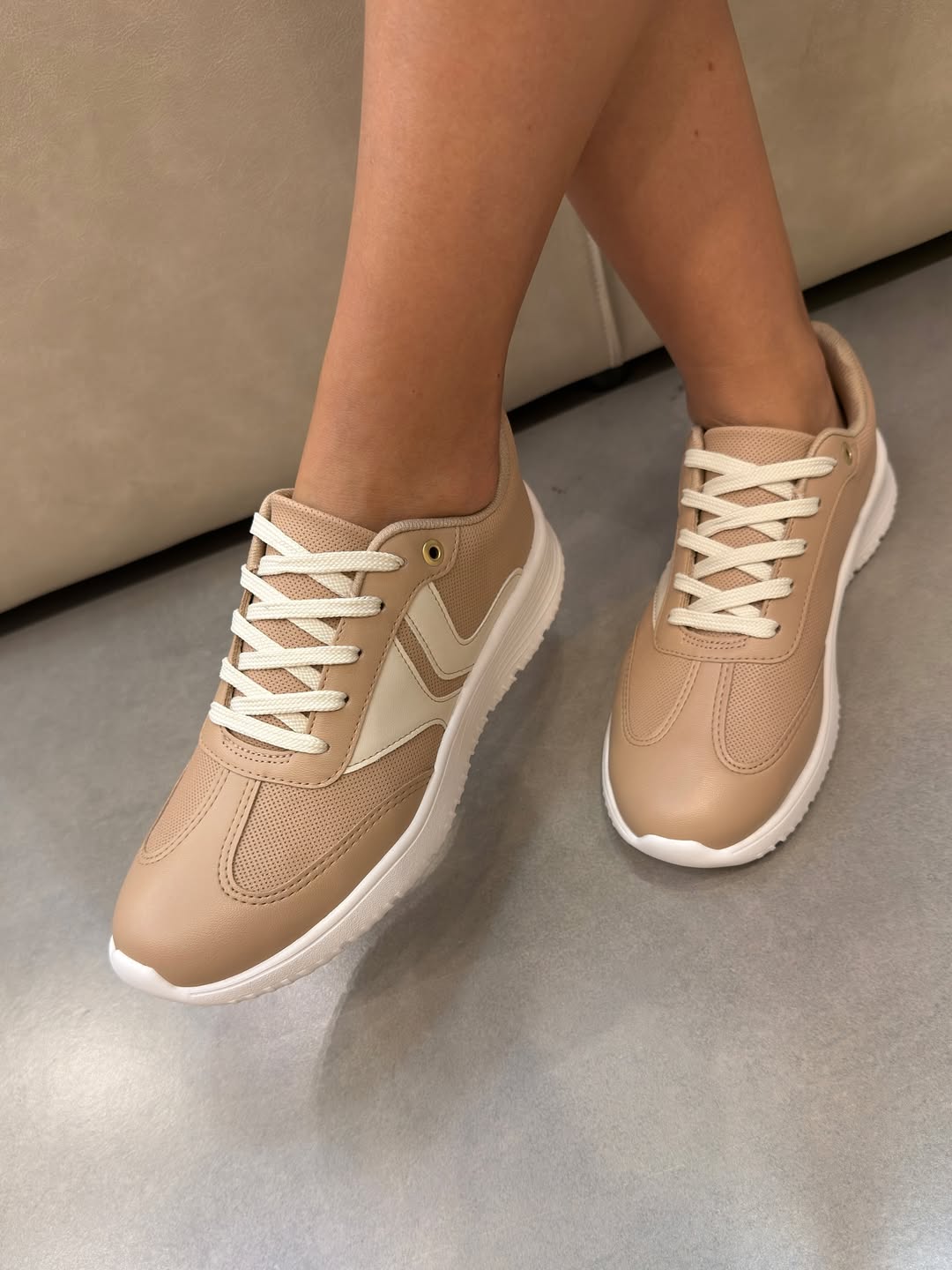 Tênis Napa Turim Gales Casual – Bege/Branco Off