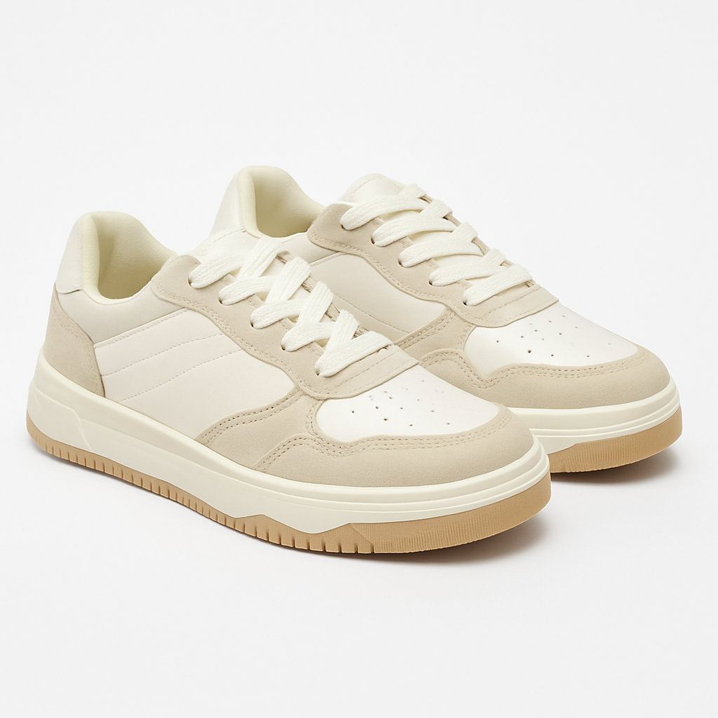 Tênis Feminino SK587 Branco/Níquel Casual Oneflip