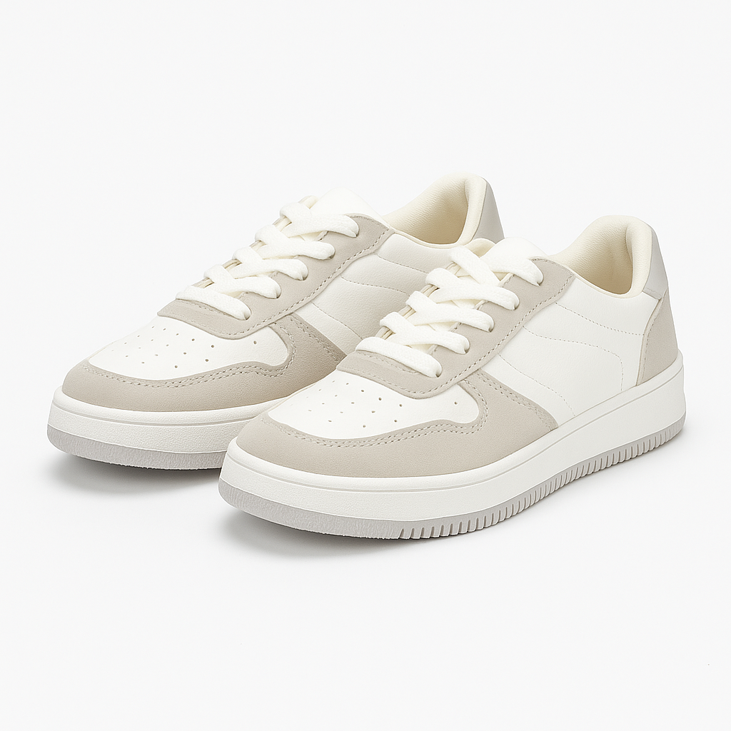 Tênis Feminino EC621 Branco/Cinza Casual Oneflip