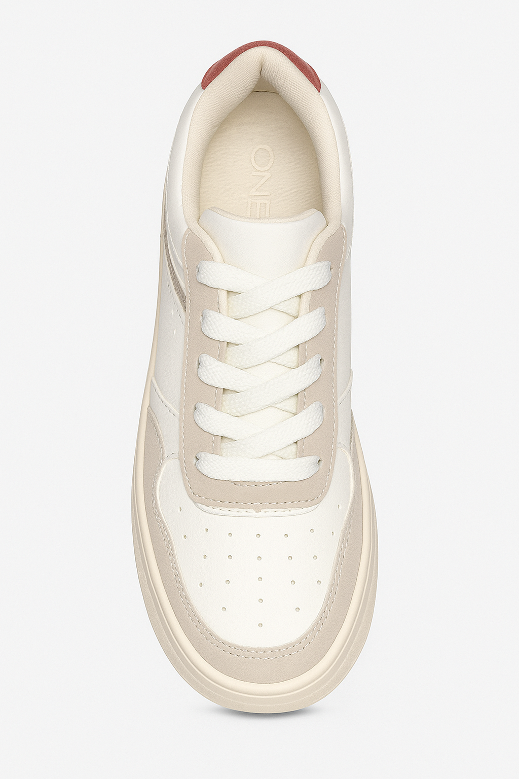 Tênis Feminino Plataforma TR369 Branco/Aveia/Prata Oneflip