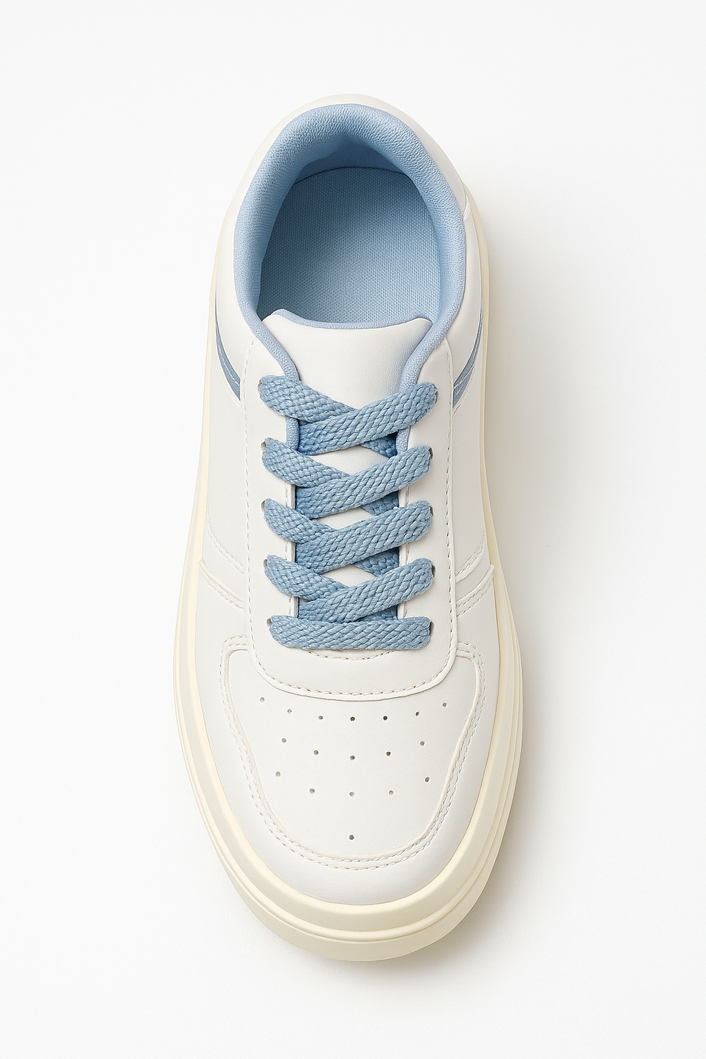 Tênis Feminino Plataforma TR369 Branco/Jeans Oneflip