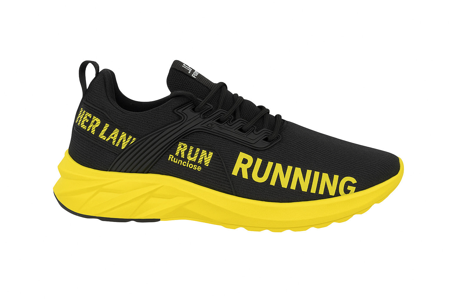 Tênis Masculino OneFlip JM008 Preto/Amarelo RUNNING