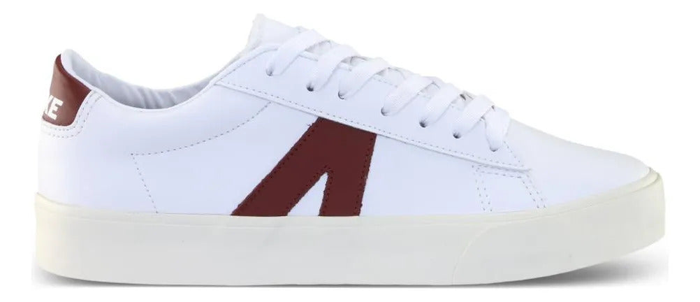 Tênis Allike Masculino Branco/Bordô – Estilo Urbano