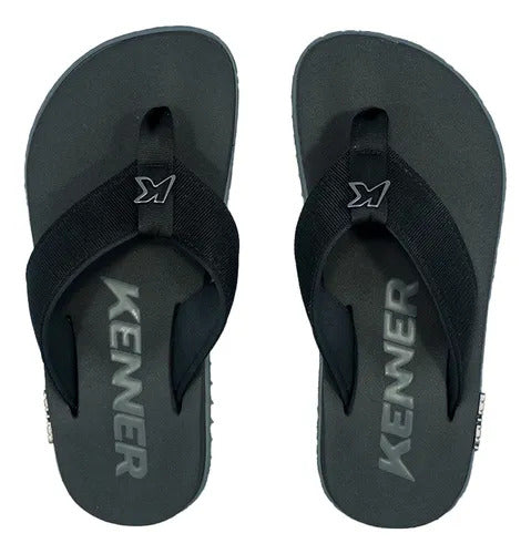 Kenner Kivah DLK-02 Grey/Black – Sandália Masculina Tratorada ( 1300022304-2 )