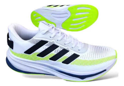 Tênis Host Sprint Branco/Marinho com Detalhes Cítricos