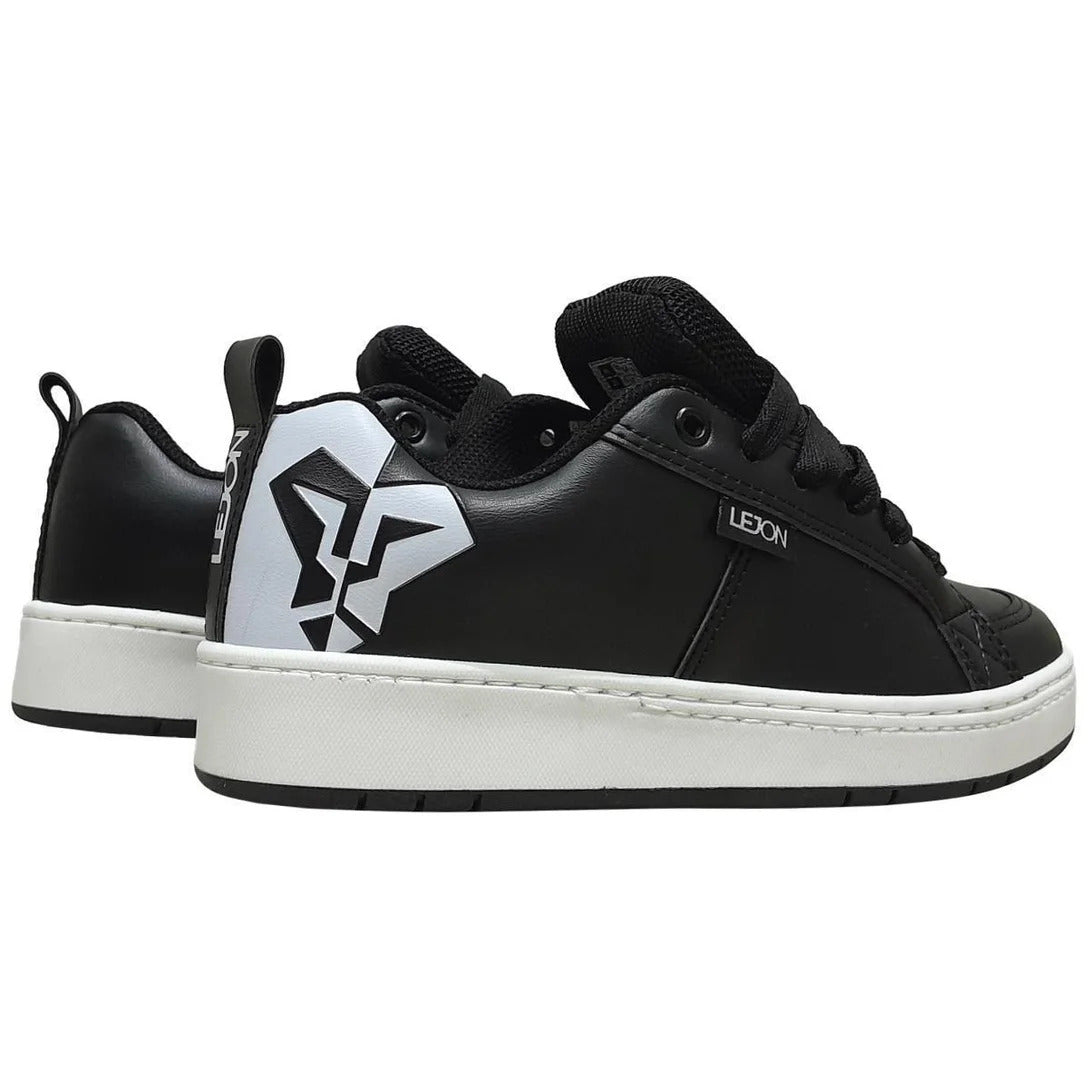 Tênis Lejon LJSC0006 PretoBranco – Casual Premium Estiloso