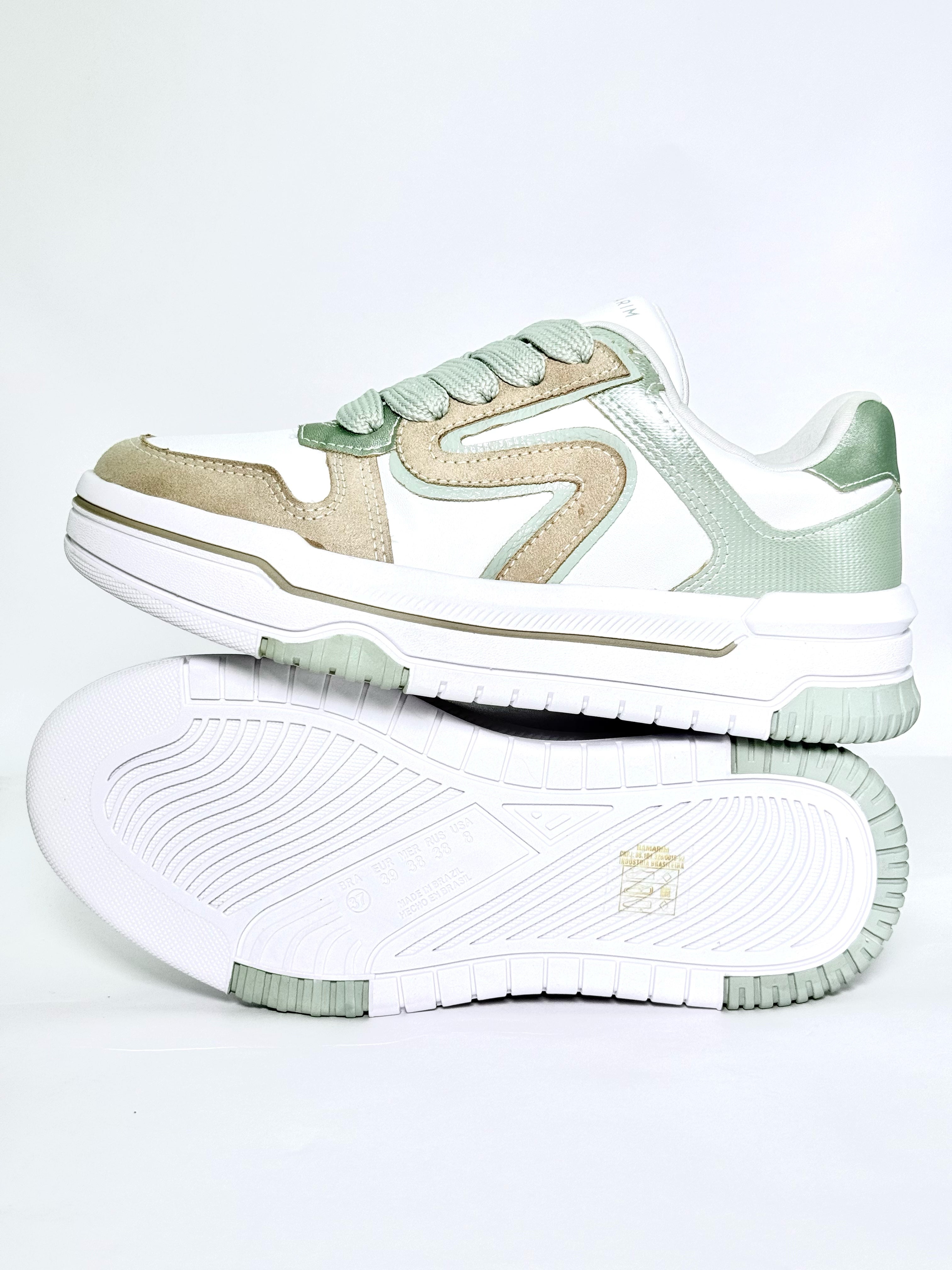 Tênis Casual Branco/Alecrim/Gelo Ramarim 2594103-1