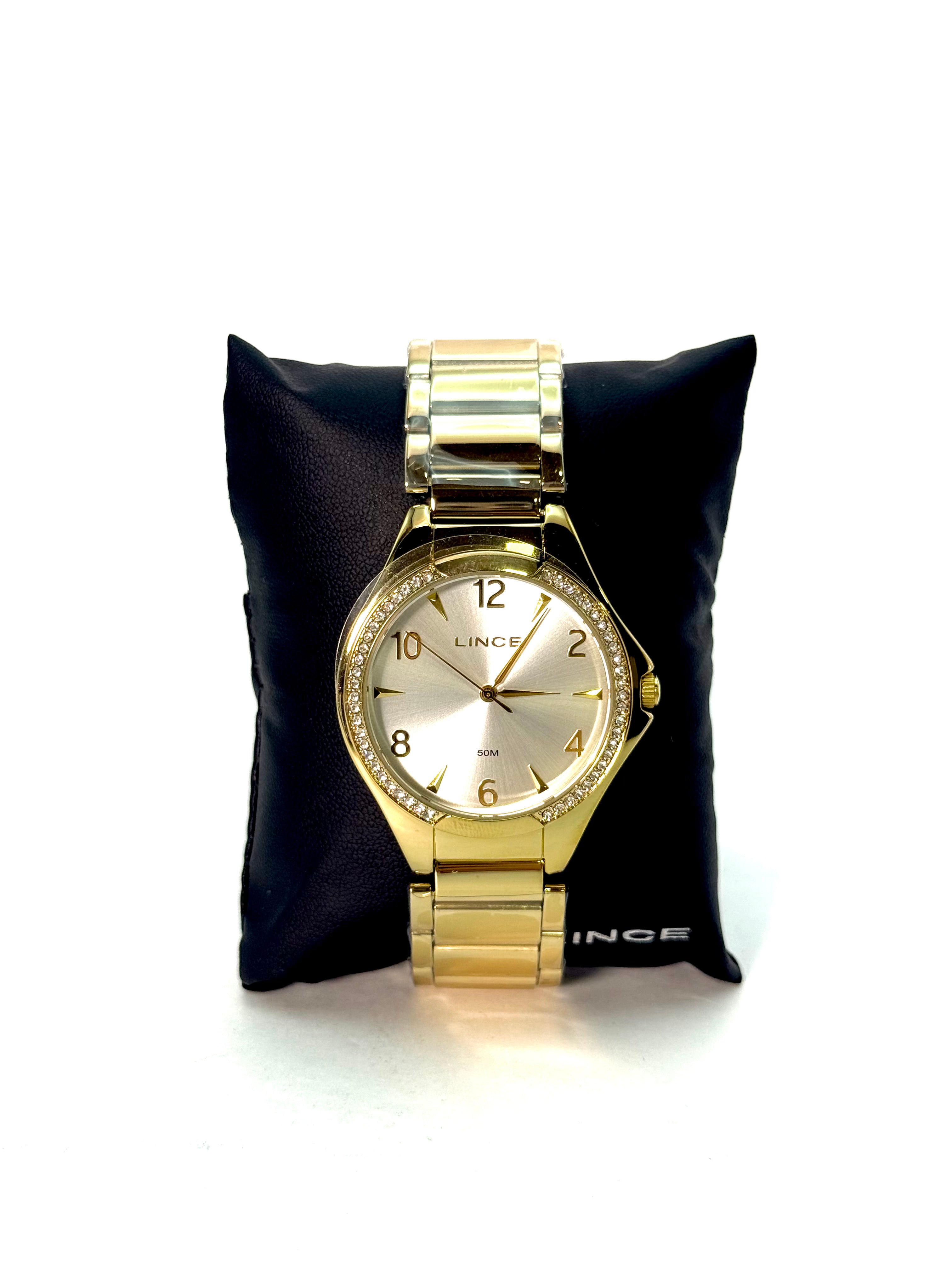 Relógio Lince Dress Feminino Analógico Dourado