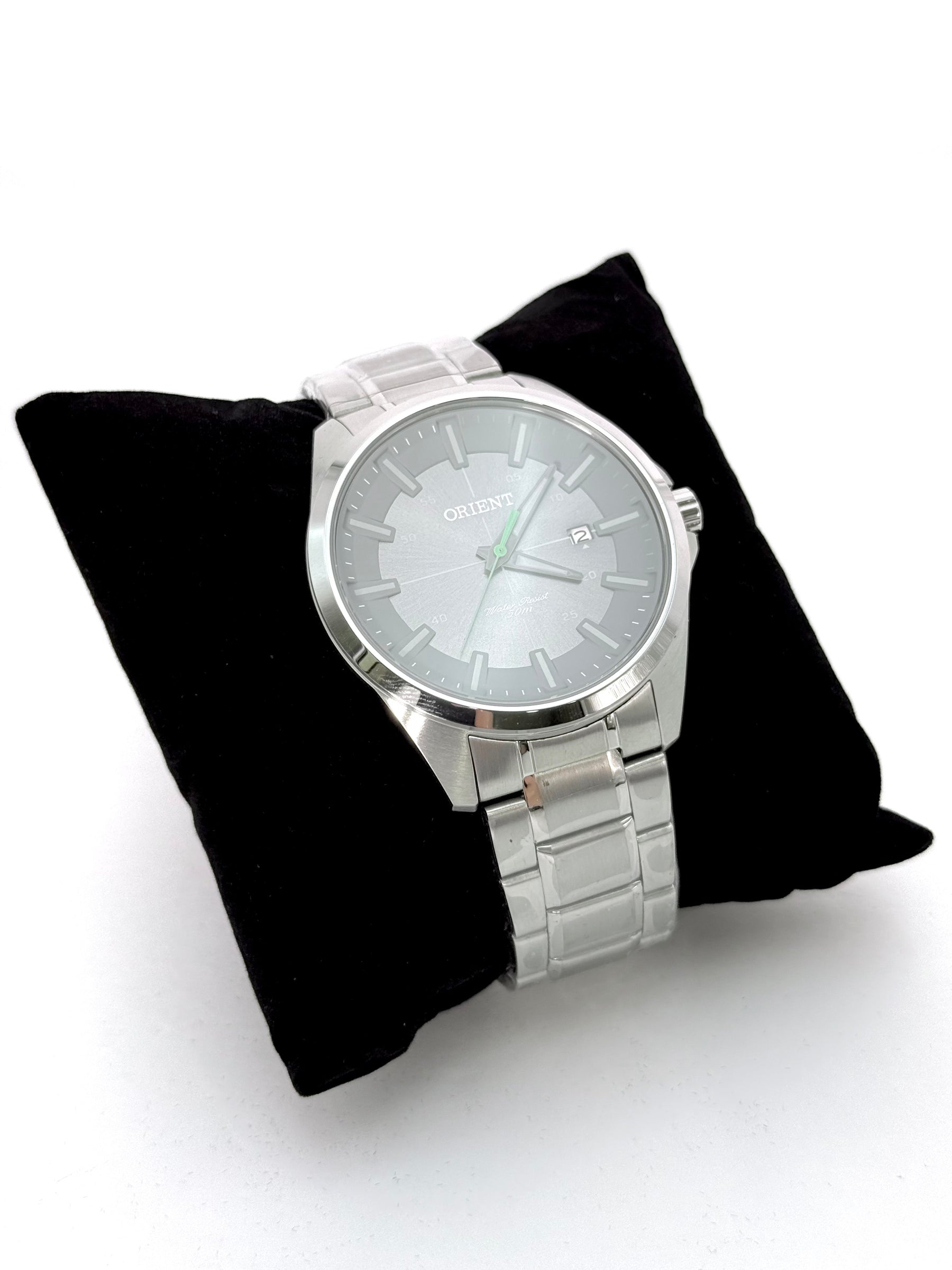 Relógio Orient G1SX Masculino Aço Inox Mostrador Cinza Quartz