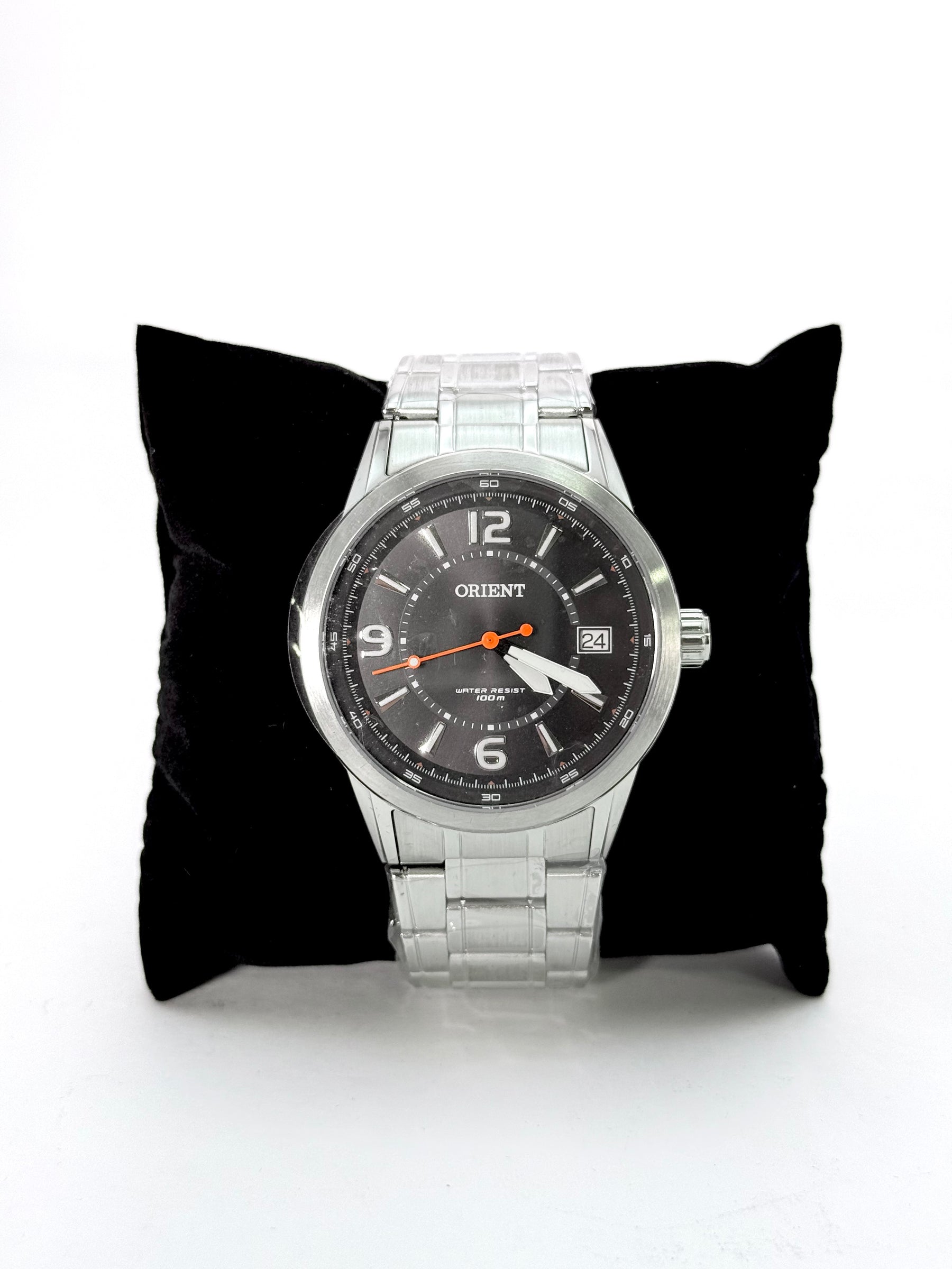 Relógio Orient Masculino Aço Inox Preto – Water Resist 50m