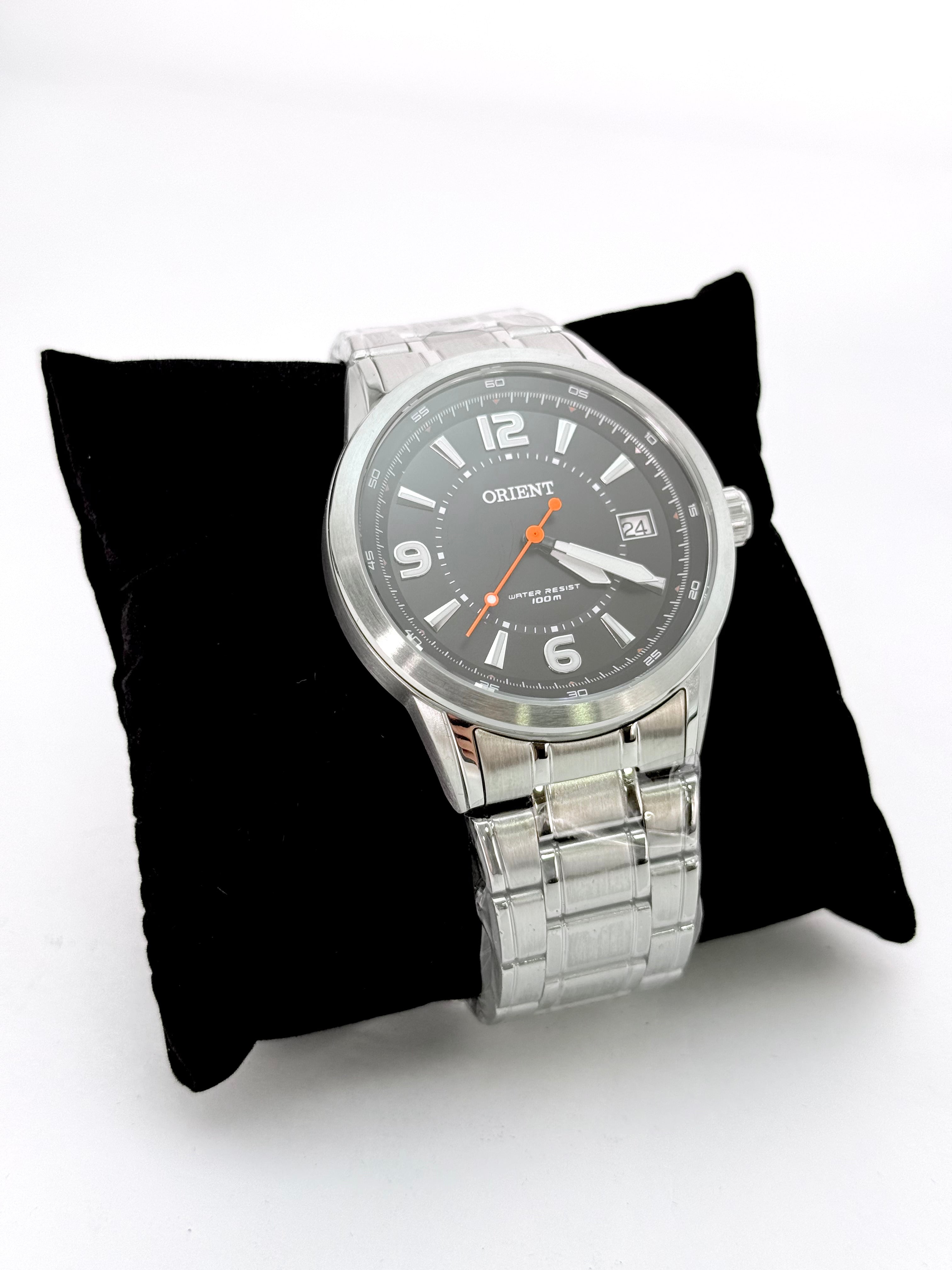 Relógio Orient Masculino Aço Inox Preto – Water Resist 50m