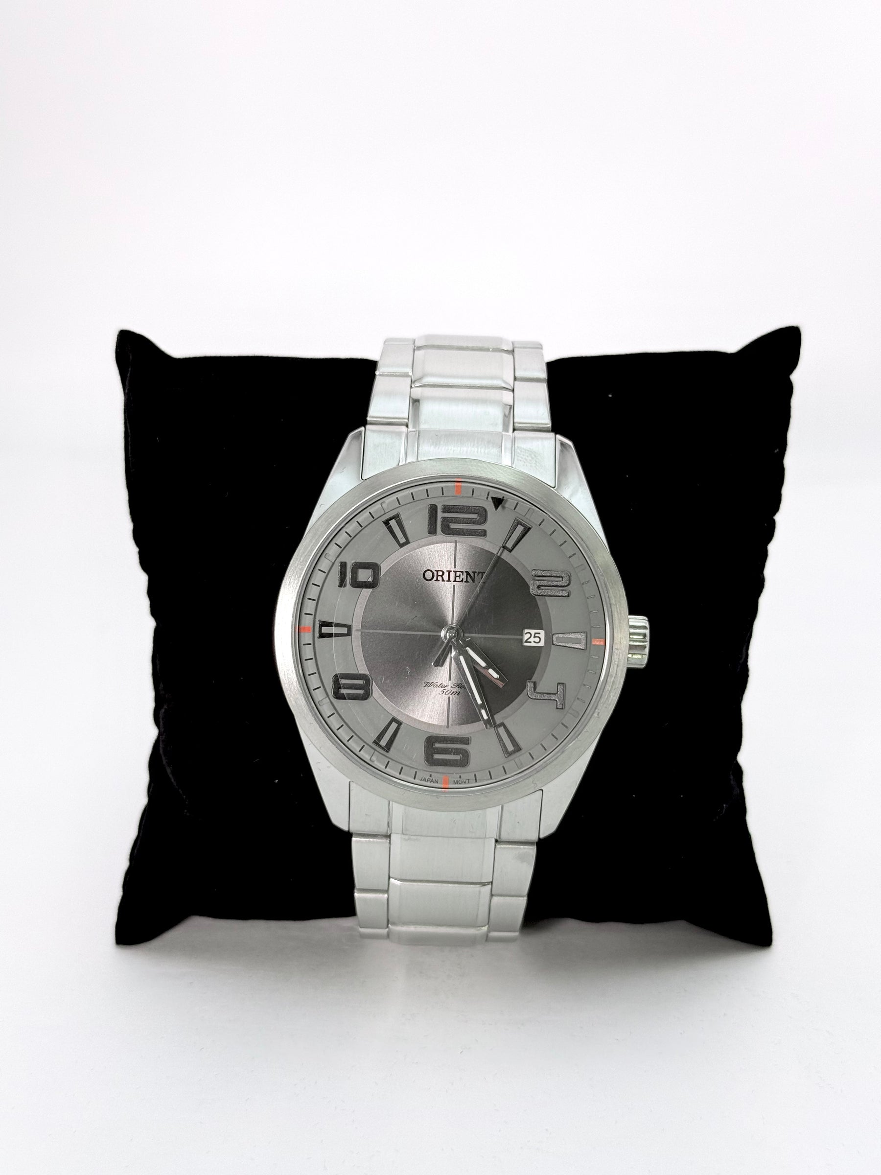 Relógio Orient Masculino Aço Inox Cinza