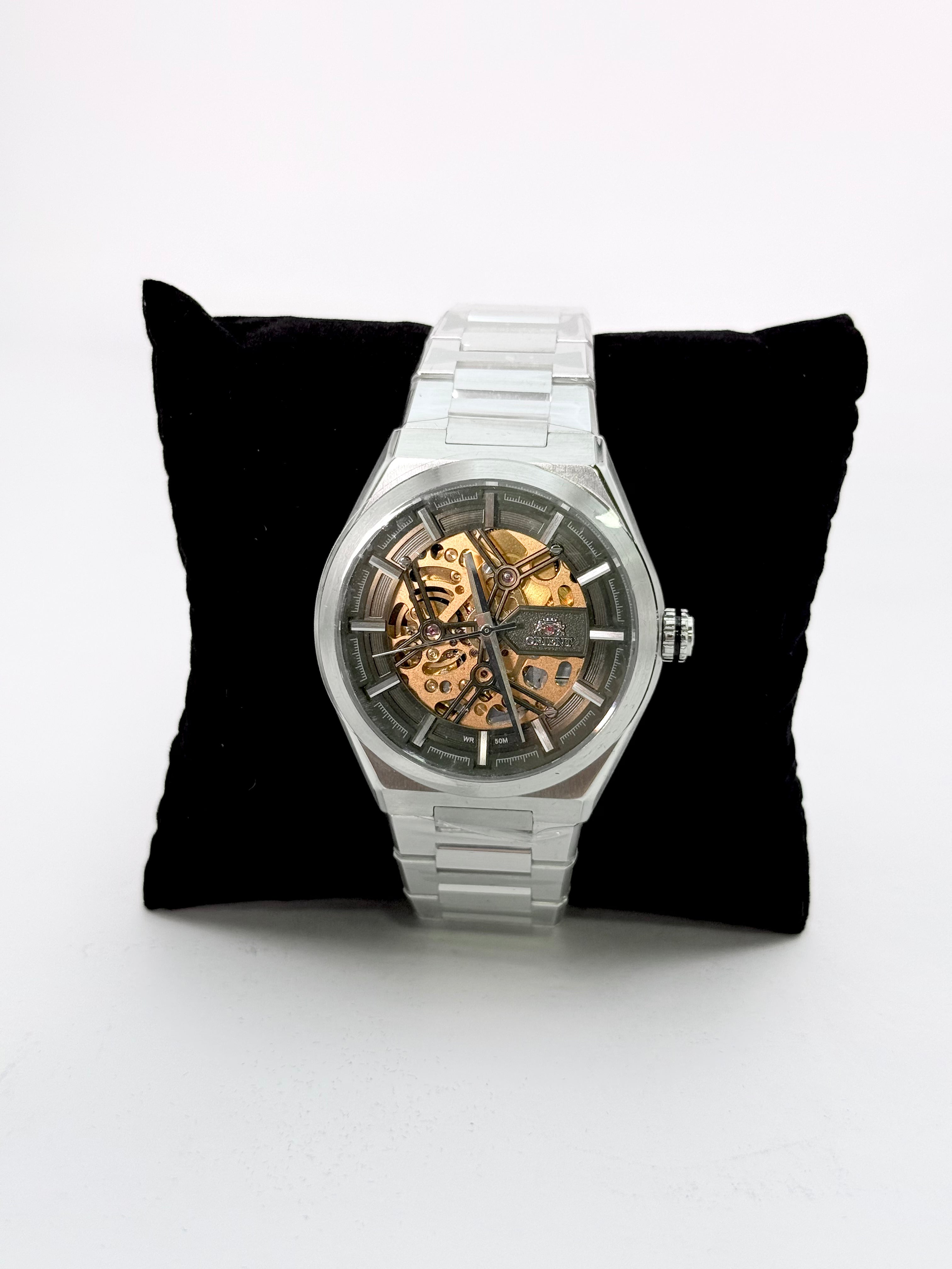 Relógio Orient Masculino RA‑AG0005G10B – Open Heart / Skeleton