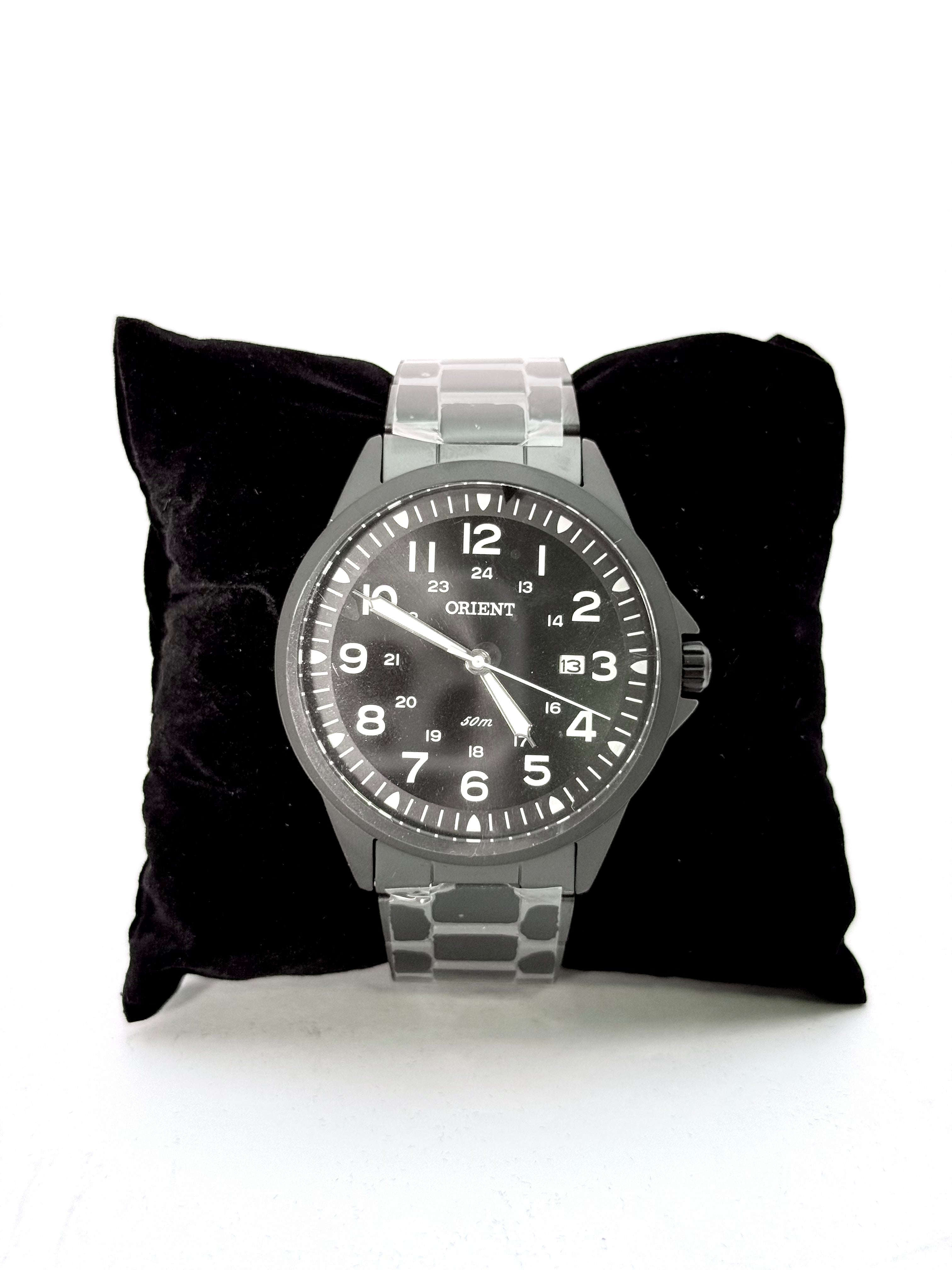 Relógio Orient Masculino – Esportivo com Pulseira de Silicone Preto