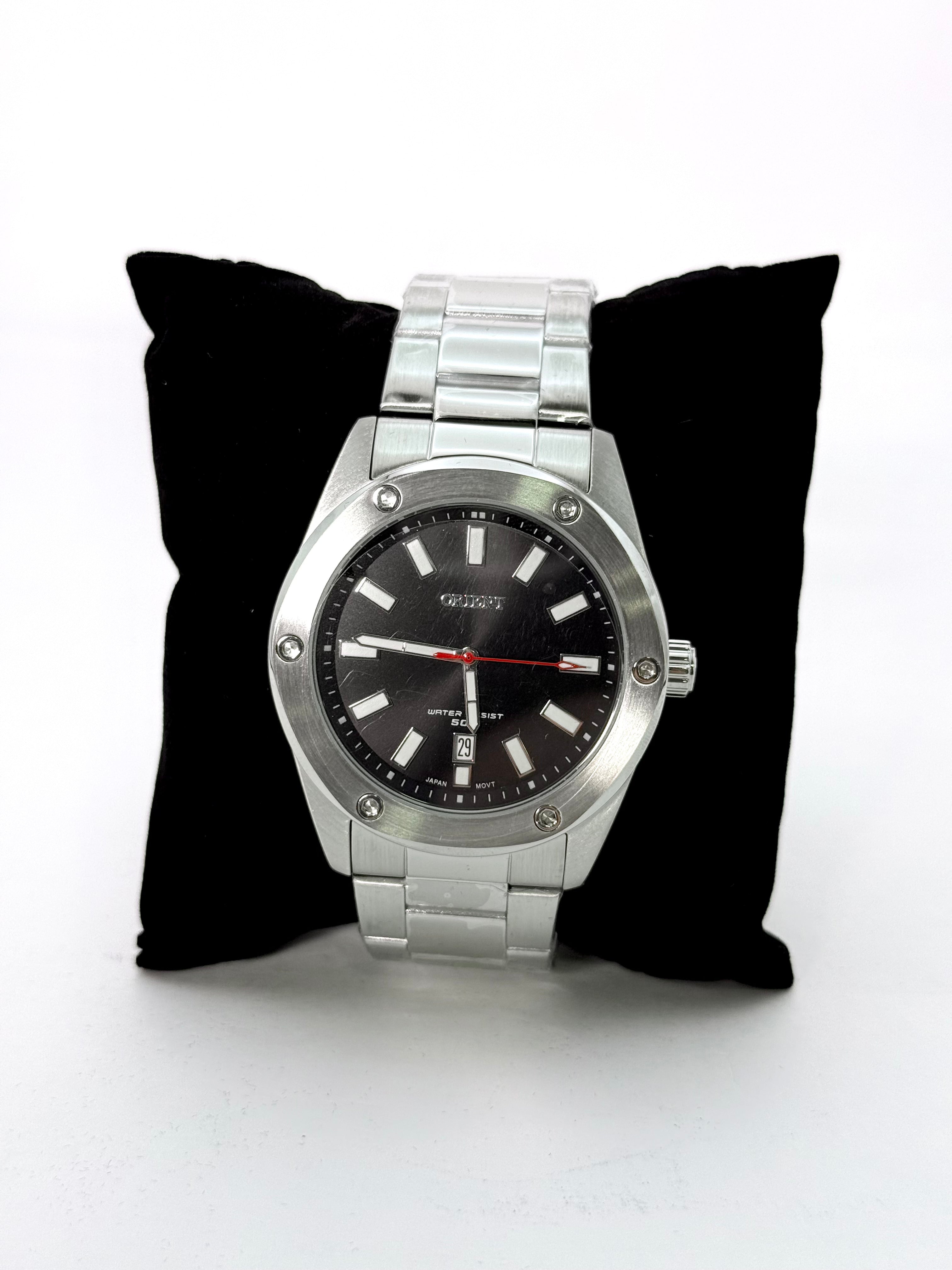 Relógio Masculino Aço Inox com Calendário