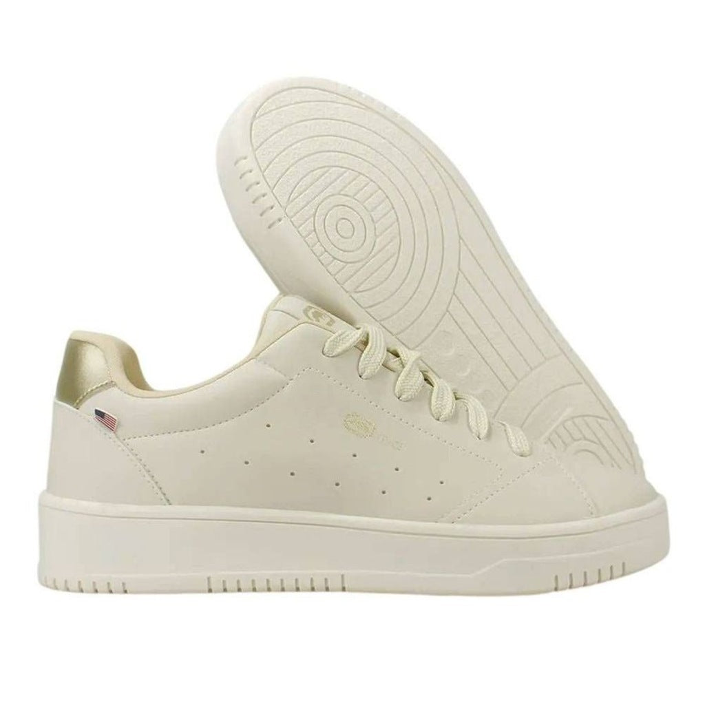 Tênis Ecko ECATL03 Off White com Detalhes Dourados – Casual Premium