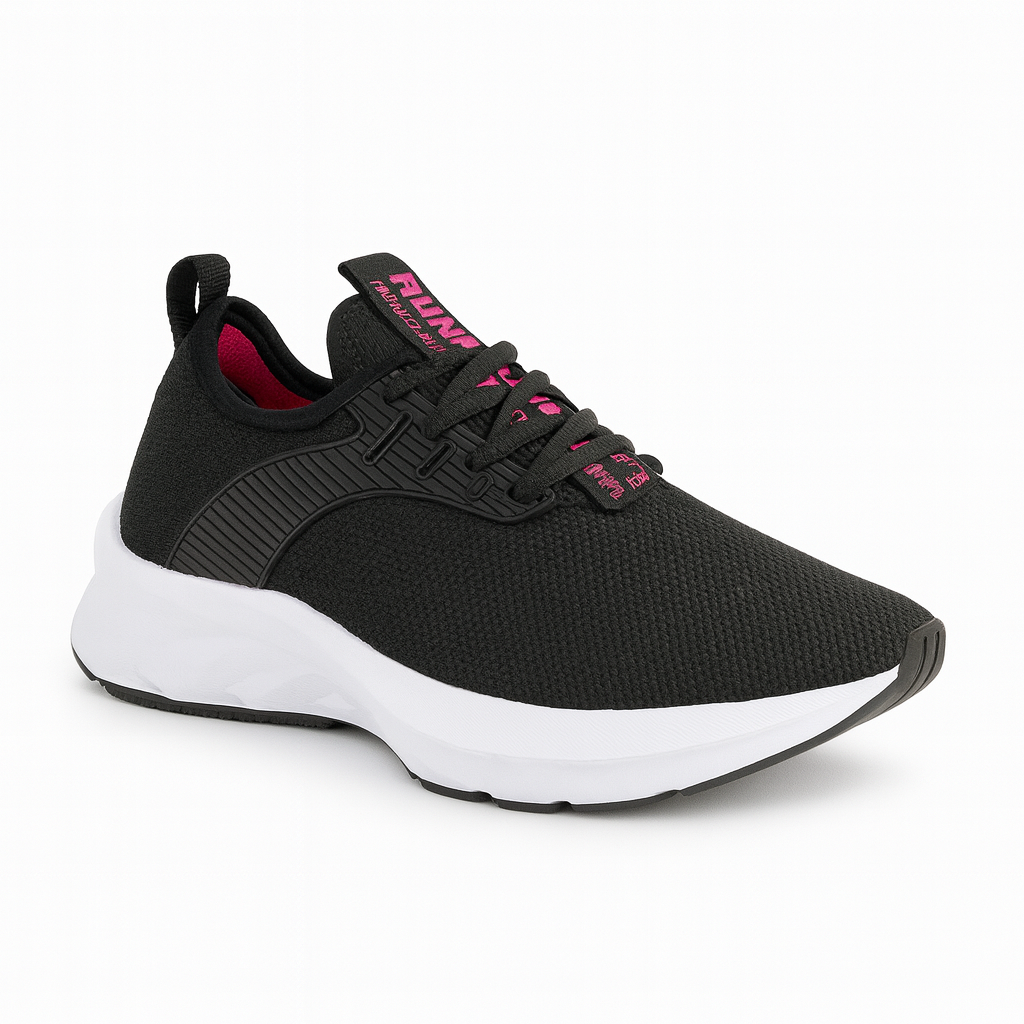 Tênis Feminino OneFlip JF009 Preto/Pink RUNNING