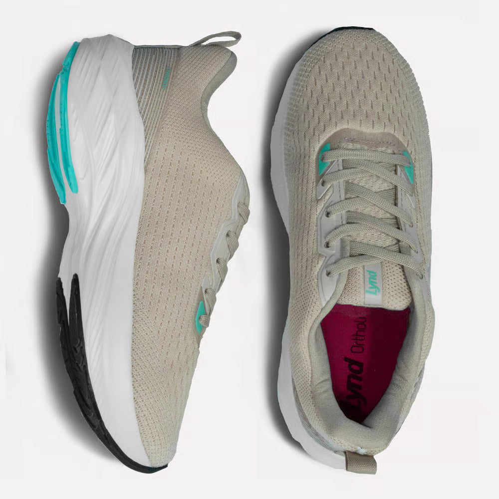 Tênis Lynd Chronos Bege/Verde Água – Performance e Estilo