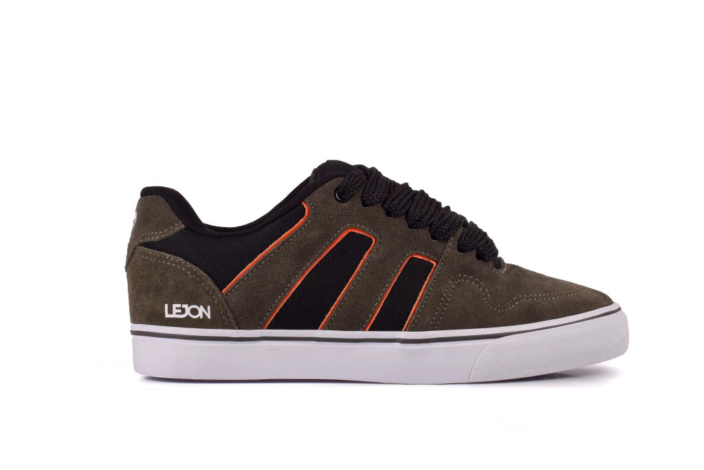 Tênis Lejon LJVU0249 – Verde Militar com Detalhes Laranja