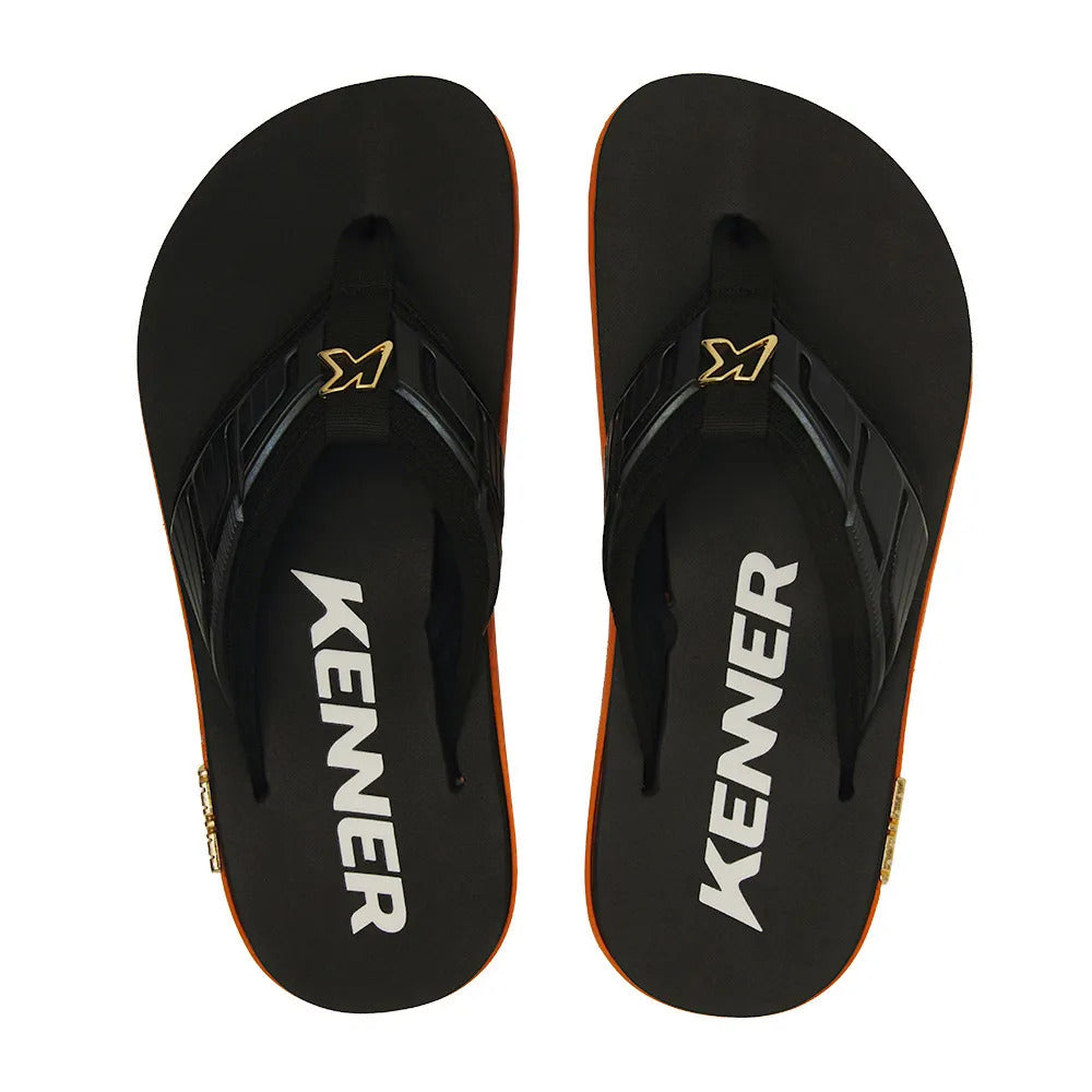 Kenner Kivah Full Force- Preto/Laranja  – Sandália Masculina
