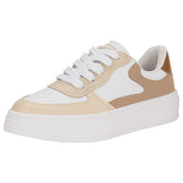 Tênis Casual Feminino Bege & Creme – Conforto e Estilo
