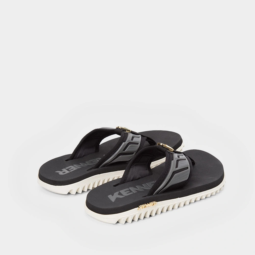 Kenner Kivah Full Force DKD-08 – Sandália Masculina Branco/Preto/Grafite