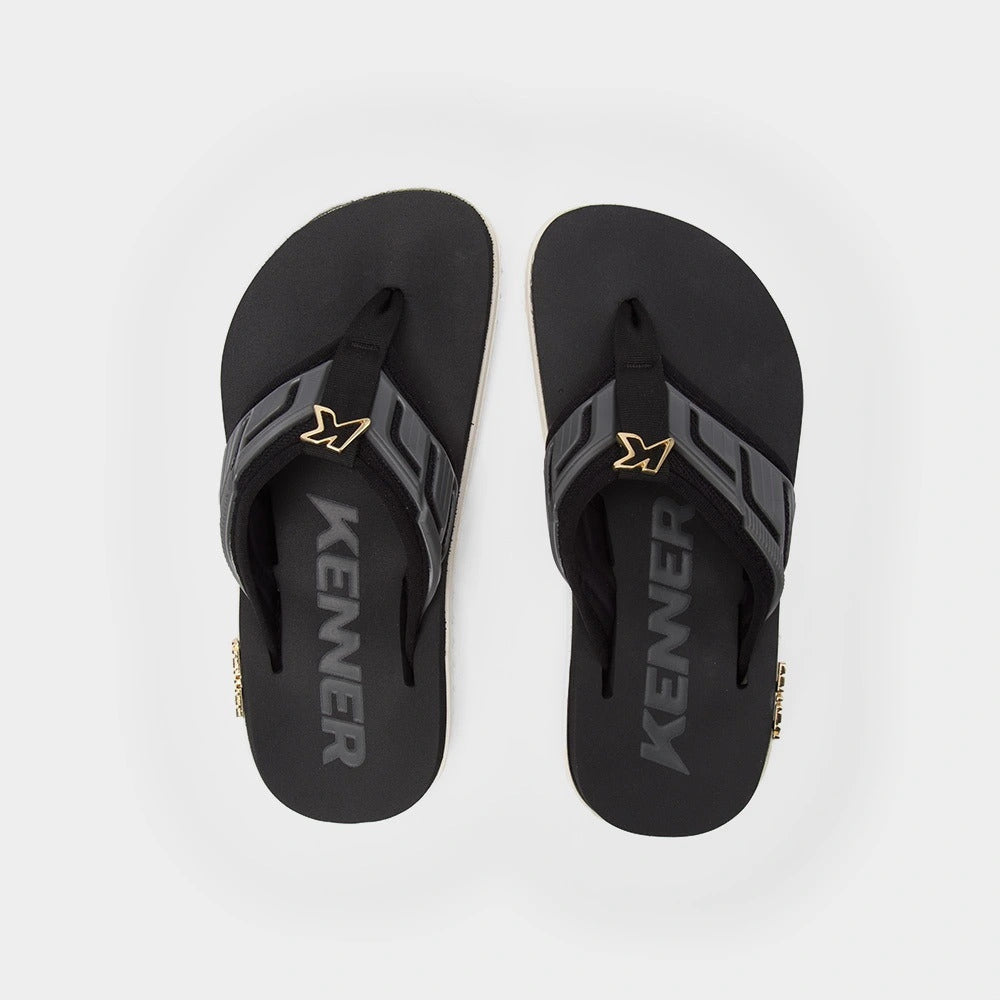 Kenner Kivah Full Force DKD-08 – Sandália Masculina Branco/Preto/Grafite