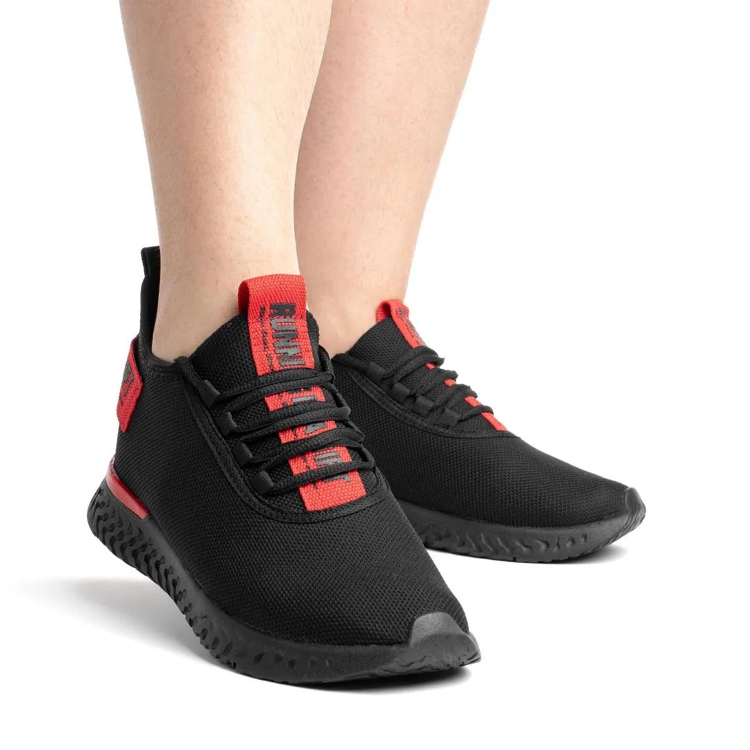 Tênis Masculino Oneflip JM002 Preto/Vermelho Esportivo