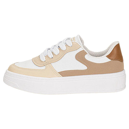Tênis Casual Feminino Bege & Creme – Conforto e Estilo