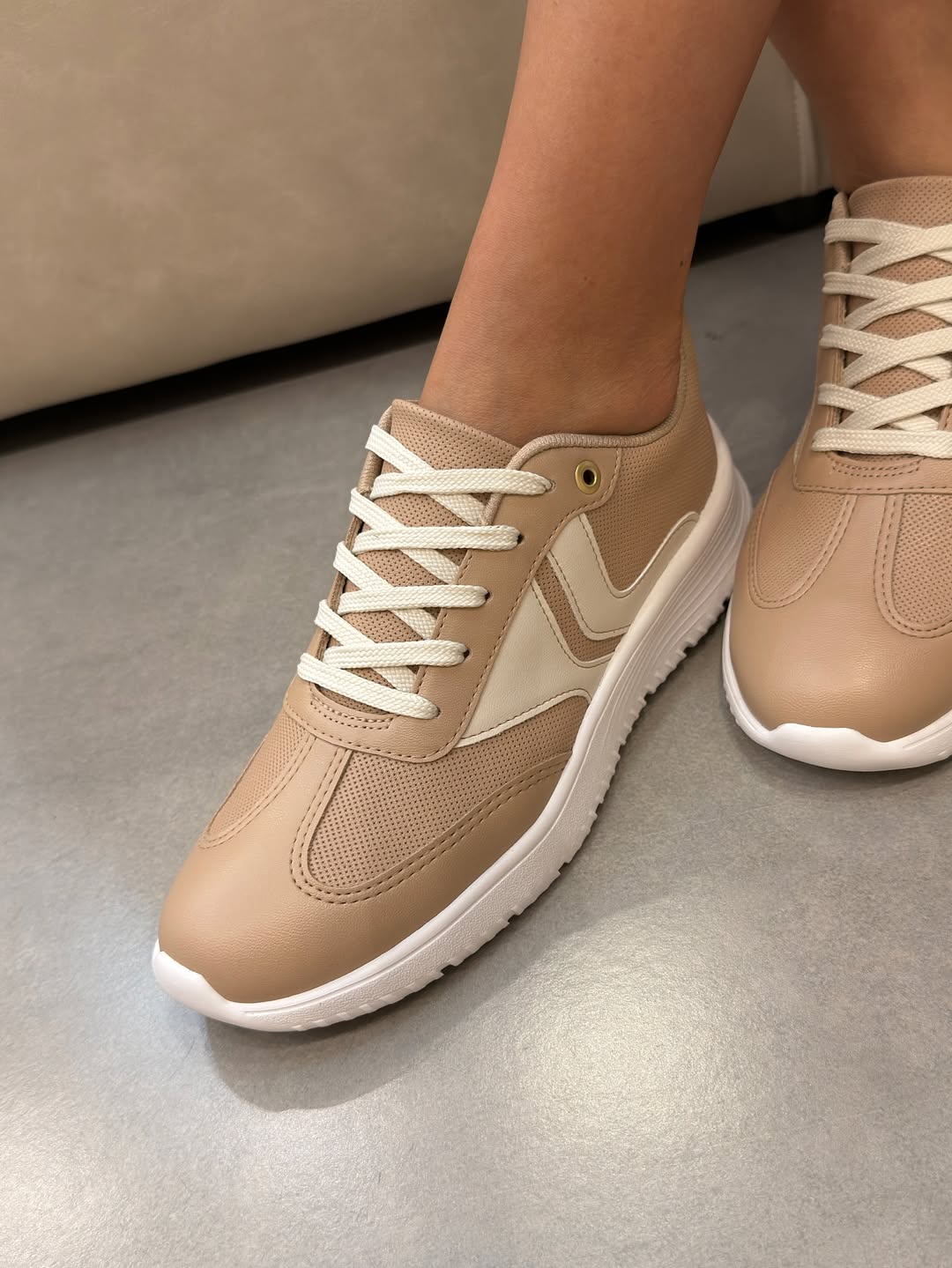 Tênis Napa Turim Gales Casual – Bege/Branco Off