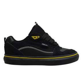 Tênis Lejon LJVU0247 Preto/Preto – Detalhes Amarelos, Estilo Urbano