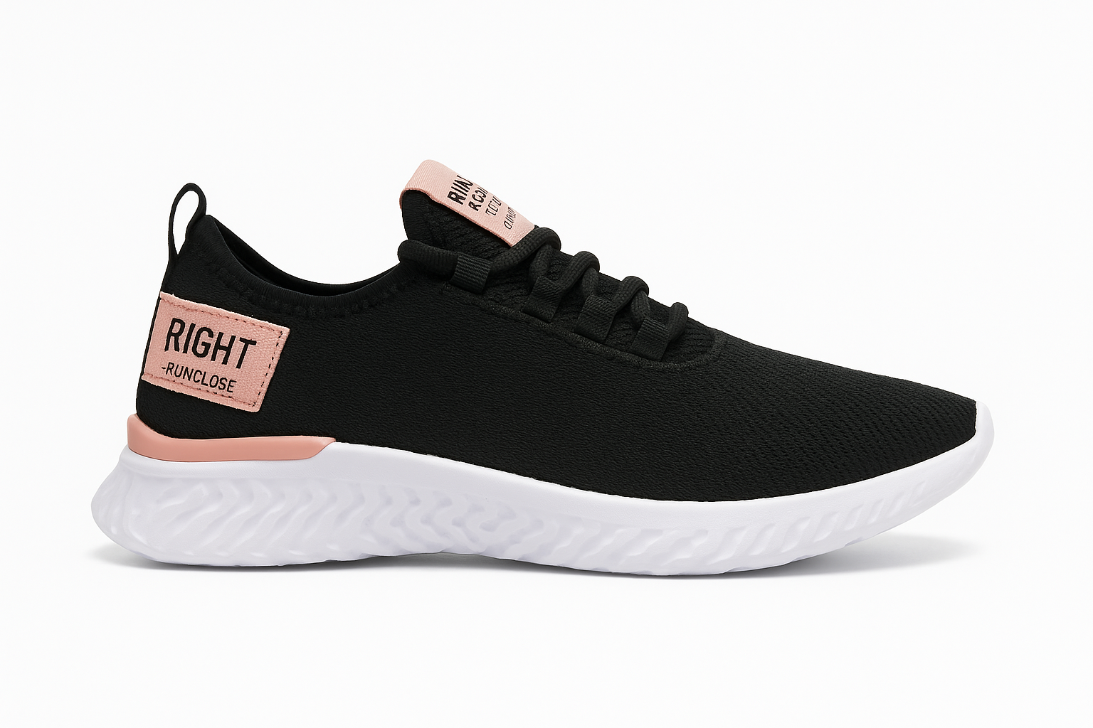Tênis Feminino JF002 Preto/Rosé Casual Oneflip