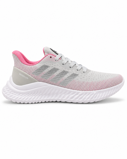Tênis Feminino Esportivo Veloce Flow Rosa & Branco