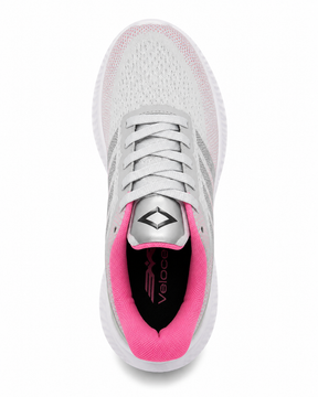 Tênis Feminino Esportivo Veloce Flow Rosa & Branco