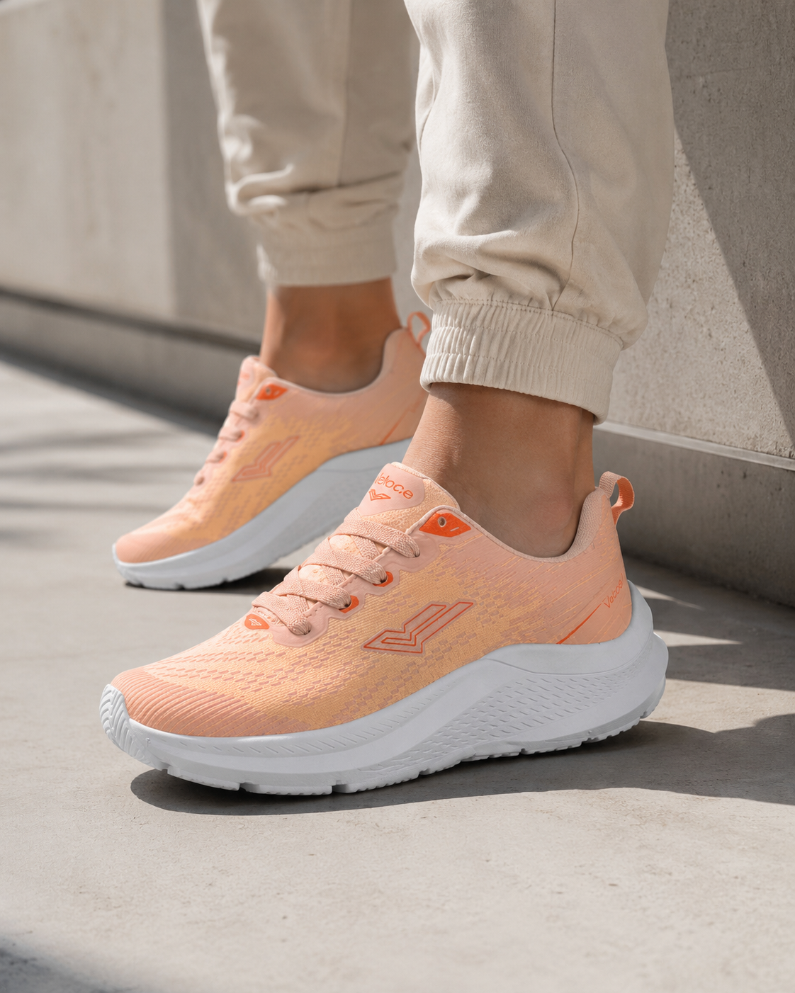 Tênis Feminino Esportivo Veloce Motion Peach