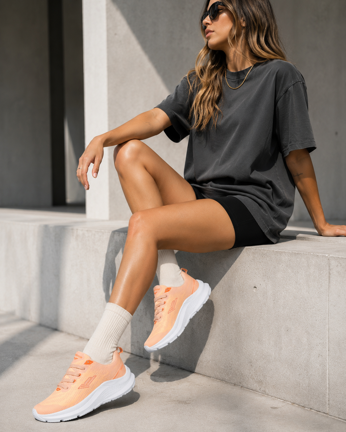 Tênis Feminino Esportivo Veloce Motion Peach