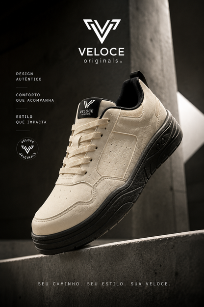 Tênis Casual Masculino Veloce Originals Urban Cream