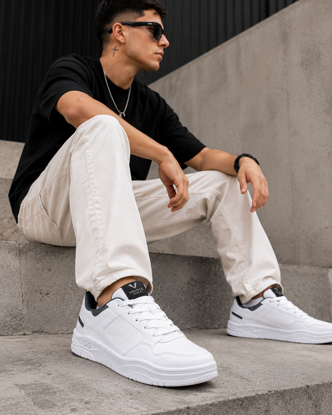 Tênis Casual Masculino Veloce Originals Branco Street