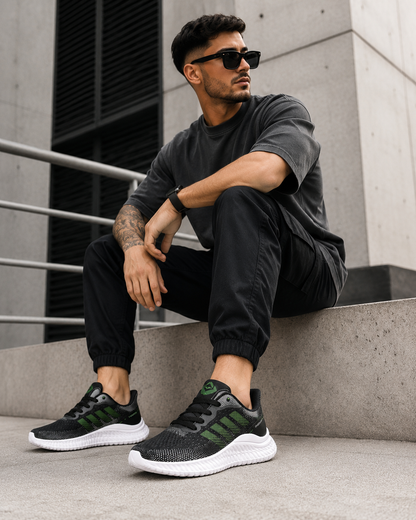 Tênis Casual Masculino Veloce Originals Urban Force Preto Caramelo