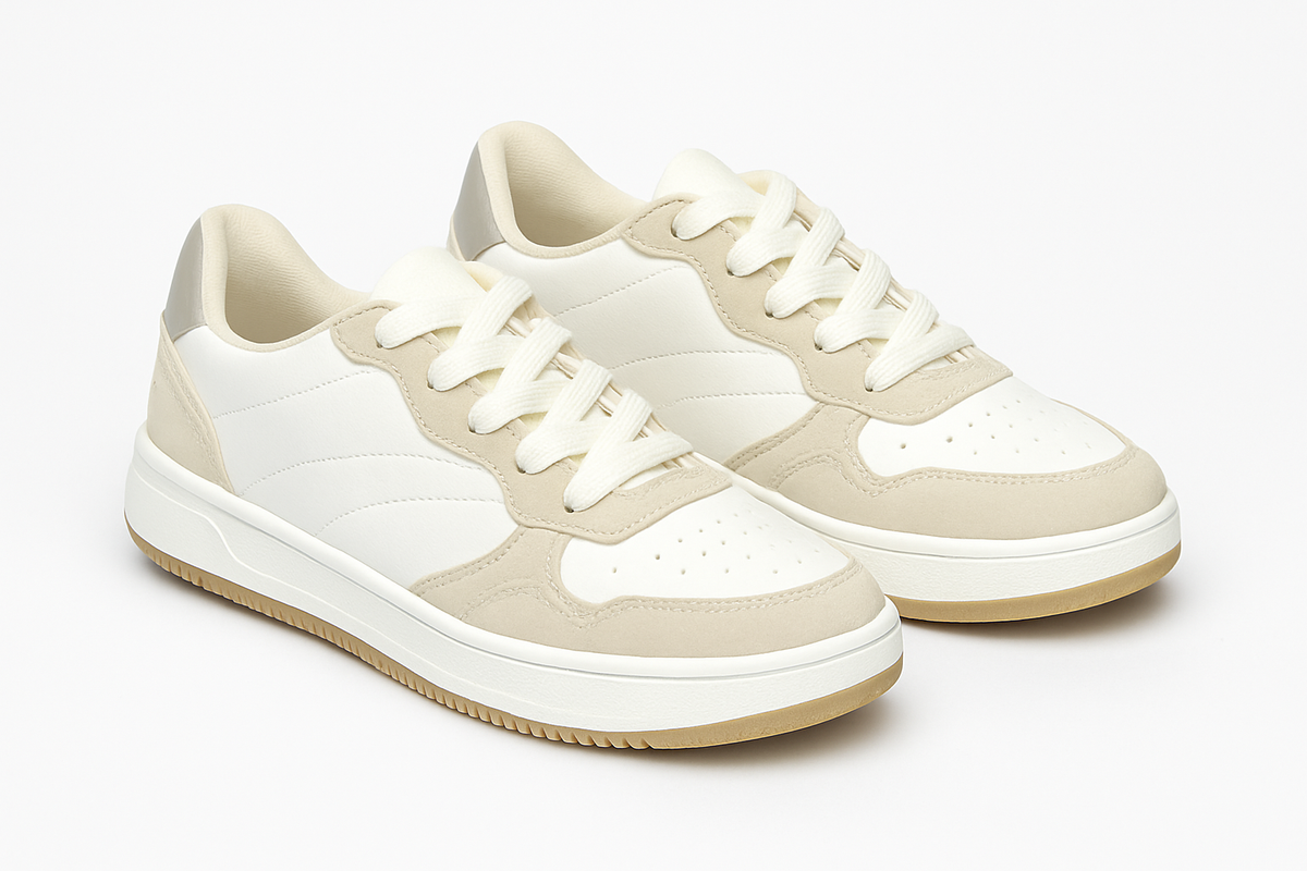 Tênis Feminino EC622 Branco/Níquel Casual Oneflip