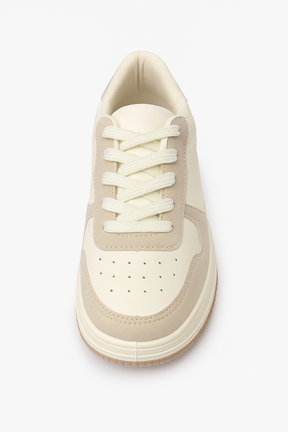 Tênis Feminino SK587 Branco/Níquel Casual Oneflip