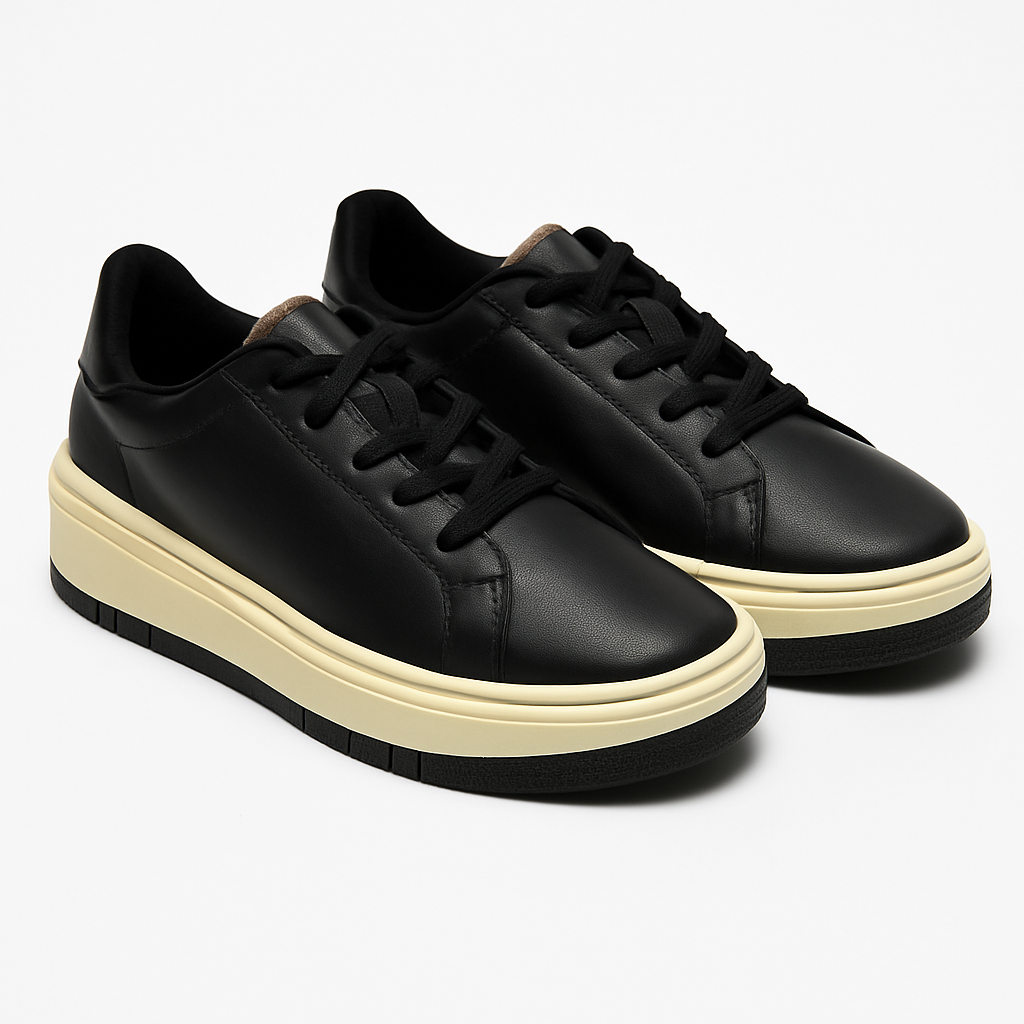 Tênis Feminino Plataforma TF536 Preto Oneflip