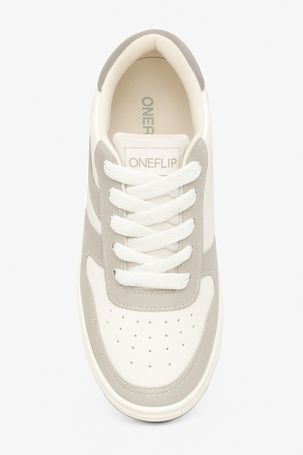 Tênis Feminino EC621 Branco/Cinza Casual Oneflip