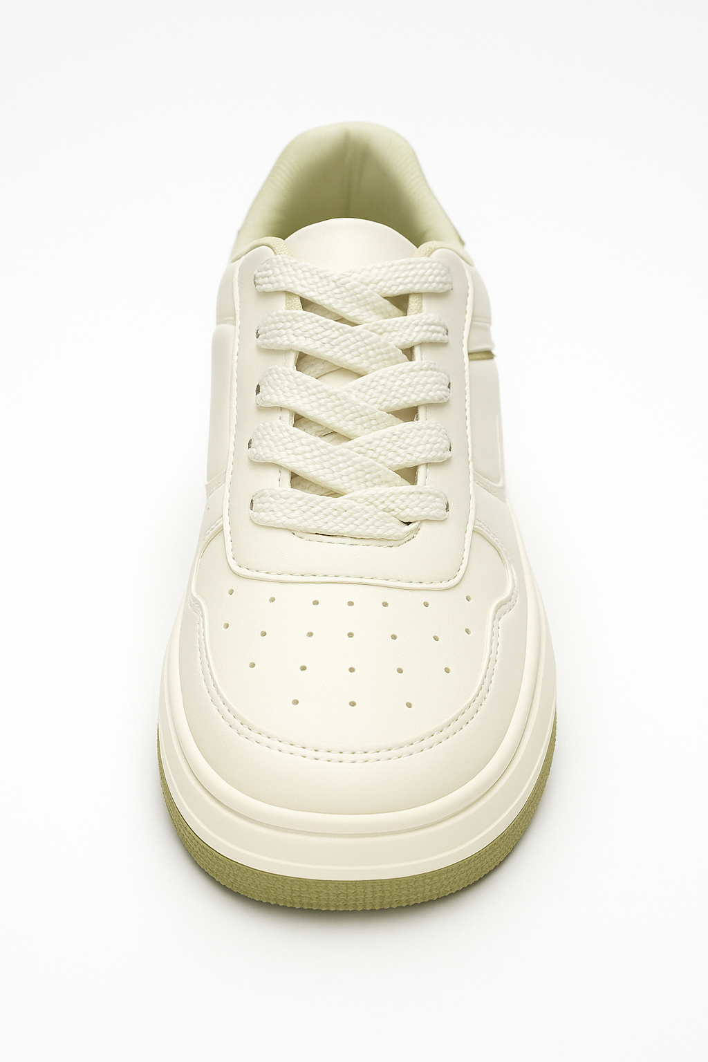 Tênis Feminino Plataforma TF587 Branco/Oliva Oneflip