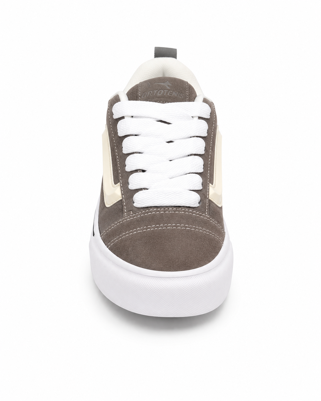 Tênis Casual Skate Ortotênis Urban Taupe White