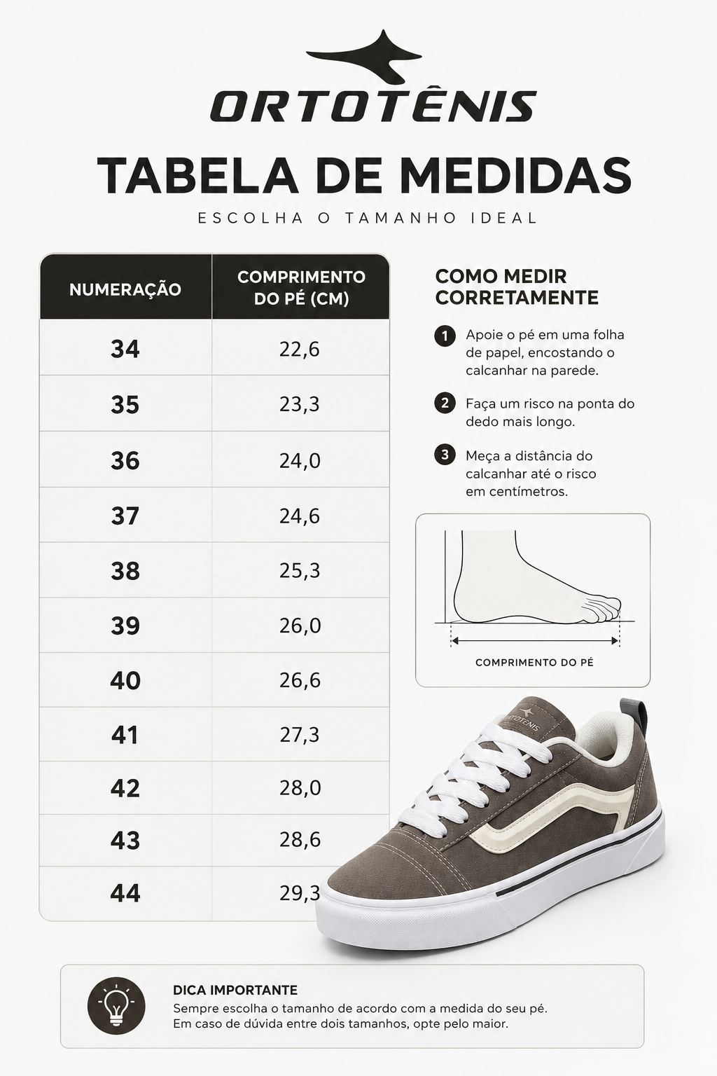 Tênis Casual Skate Ortotênis Urban Taupe White