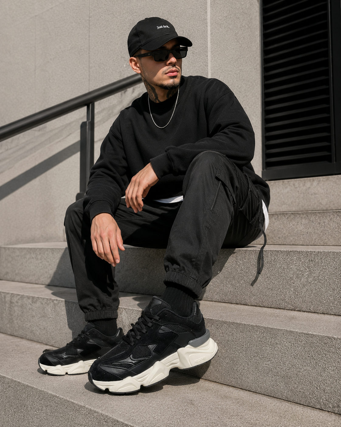 Tênis Jet Crazy Abzorb 8722-B Preto Off White