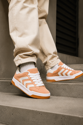 Tênis Feminino Ortotenis Originals Casual Street Peach White