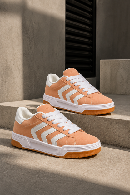 Tênis Feminino Ortotenis Originals Casual Street Peach White